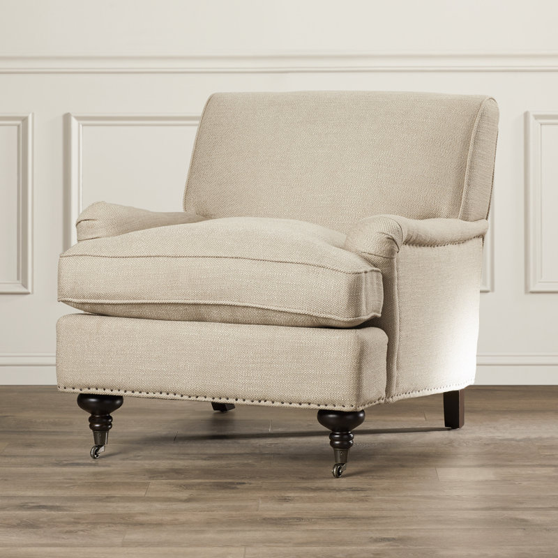 Charlton Home Linen Armchair & Reviews Wayfair